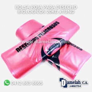 BOLSA ROJA PARA DESECHO BIOLOGICOS 20KG x1UND